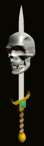 Skull Sword with glowing eyes
